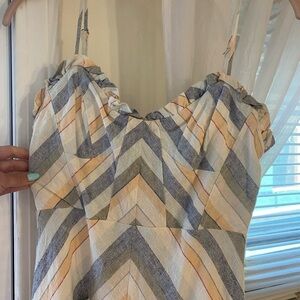 ASTR corset top linen midi dress